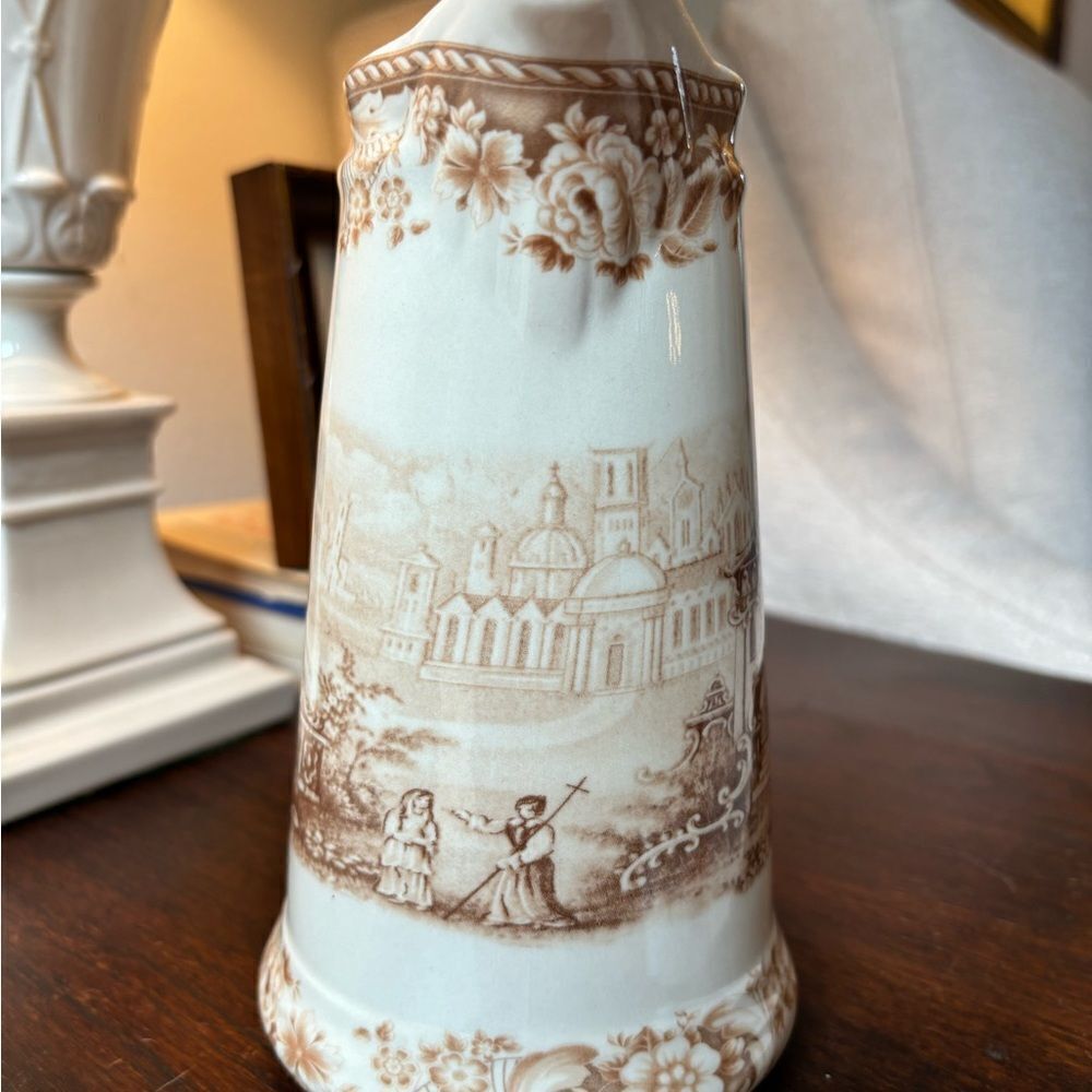 Early 20th Century Torquin Brown Pitcher Brown and White Royal Staffordshire - Picture 2 of 7